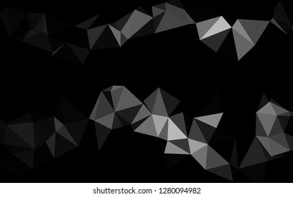 Dark Silver, Gray vector abstract polygonal cover. Colorful illustration in Origami style with gradient.  Completely new template for your business design.