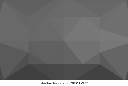 Dark Silver, Gray vector abstract mosaic backdrop. Shining illustration, which consist of triangles. Triangular pattern for your business design.