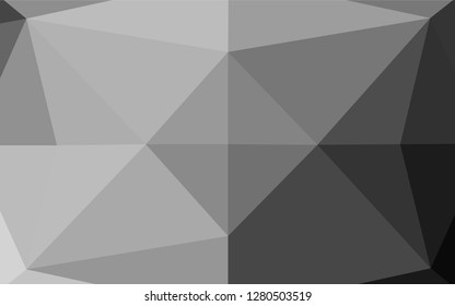 Dark Silver, Gray vector abstract polygonal layout. A vague abstract illustration with gradient. Triangular pattern for your business design.