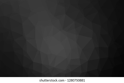 Dark Silver, Gray vector abstract polygonal texture. A vague abstract illustration with gradient. Completely new design for your business.