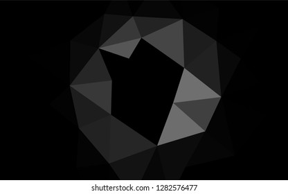 Dark Silver, Gray vector abstract polygonal cover. Creative geometric illustration in Origami style with gradient. The elegant pattern can be used as part of a brand book.