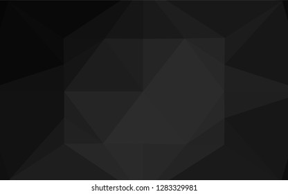 Dark Silver, Gray vector abstract polygonal texture. A sample with polygonal shapes. The textured pattern can be used for background.