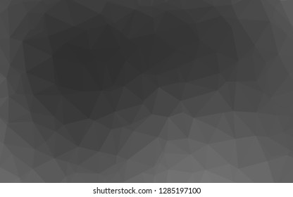Dark Silver, Gray vector abstract mosaic backdrop. An elegant bright illustration with gradient. Triangular pattern for your business design.