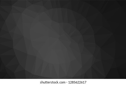 Dark Silver, Gray vector abstract polygonal layout. Shining colored illustration in a Brand new style. The polygonal design can be used for your web site.