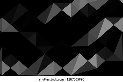 Dark Silver, Gray vector abstract polygonal cover. Shining colored illustration in a Brand new style. Polygonal design for your web site.
