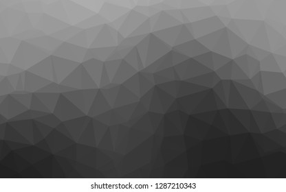 Dark Silver, Gray vector abstract polygonal cover. Brand new colorful illustration in with gradient. Template for your brand book.