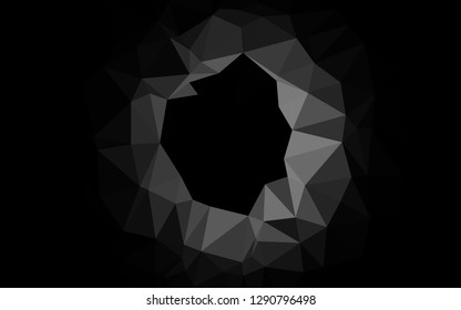 Dark Silver, Gray vector abstract polygonal cover. An elegant bright illustration with gradient. Completely new template for your business design.