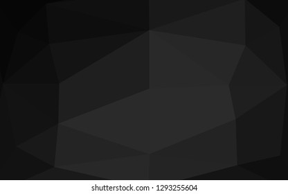 Dark Silver, Gray vector abstract mosaic background. Geometric illustration in Origami style with gradient. Polygonal design for your web site.