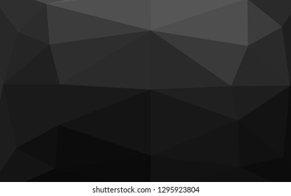 Dark Silver, Gray vector abstract mosaic background. A completely new color illustration in a vague style. The best triangular design for your business.