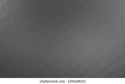 Dark Silver, Gray vector abstract polygonal texture. Shining illustration, which consist of triangles. Elegant pattern for a brand book.