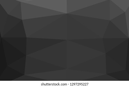Dark Silver, Gray vector abstract mosaic pattern. Triangular geometric sample with gradient.  Brand new style for your business design.