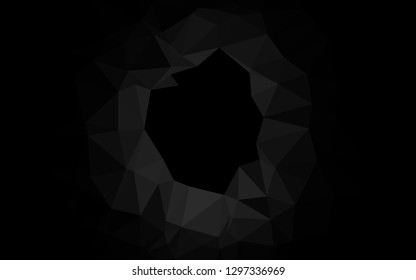 Dark Silver, Gray vector abstract mosaic pattern. Geometric illustration in Origami style with gradient. Completely new design for your business.