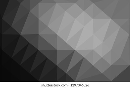 Dark Silver, Gray vector abstract polygonal texture. Colorful illustration in Origami style with gradient.  Polygonal design for your web site.