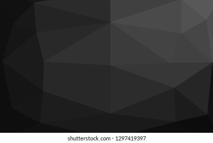 Dark Silver, Gray vector abstract polygonal cover. An elegant bright illustration with gradient. Polygonal design for your web site.
