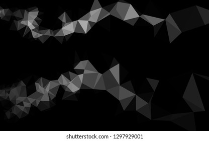Dark Silver, Gray vector abstract mosaic background. Creative illustration in halftone style with gradient. Brand new style for your business design.