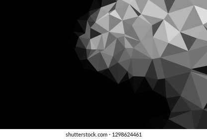 Dark Silver, Gray vector abstract polygonal layout. A completely new color illustration in a vague style. New texture for your design.