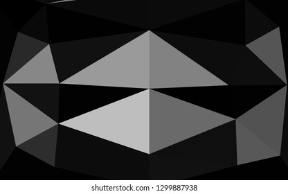 Dark Silver, Gray vector abstract mosaic background. Colorful illustration in abstract style with gradient. Completely new design for your business.