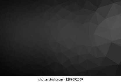 Dark Silver, Gray vector abstract polygonal cover. Modern geometrical abstract illustration with gradient. Template for your brand book.