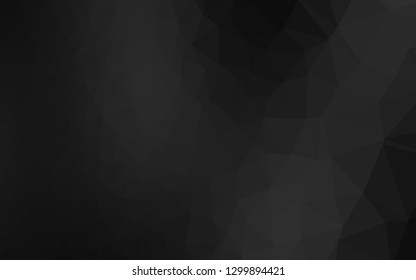 Dark Silver, Gray vector abstract polygonal texture. Brand new colorful illustration in with gradient. Polygonal design for your web site.