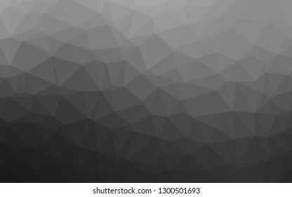 Dark Silver, Gray vector abstract mosaic pattern. Geometric illustration in Origami style with gradient. Brand new style for your business design.