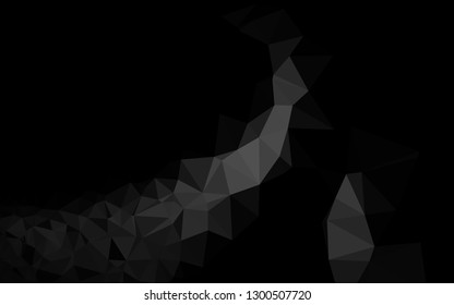 Dark Silver, Gray vector abstract polygonal texture. Brand new colorful illustration in with gradient. Elegant pattern for a brand book.