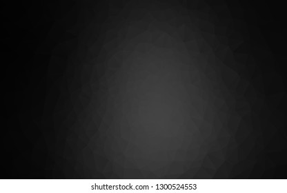 Dark Silver, Gray vector abstract mosaic backdrop. Colorful illustration in Origami style with gradient.  The best triangular design for your business.