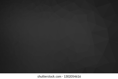 Dark Silver, Gray vector abstract polygonal layout. Geometric illustration in Origami style with gradient. Template for a cell phone background.