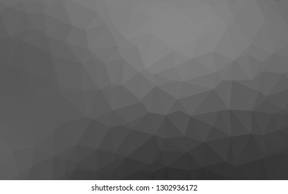 Dark Silver, Gray vector abstract polygonal layout. Brand new colorful illustration in with gradient. Completely new design for your business.