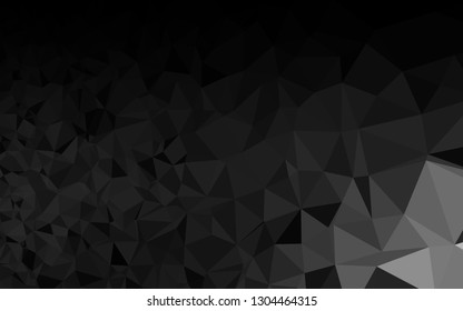 Dark Silver, Gray vector abstract polygonal cover. Creative illustration in halftone style with gradient. Template for your brand book.