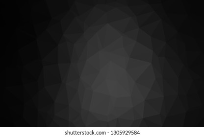 Dark Silver, Gray vector abstract mosaic backdrop. Glitter abstract illustration with an elegant design. Textured pattern for background.