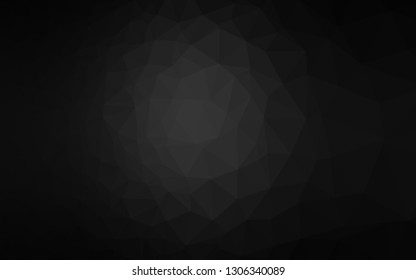 Dark Silver, Gray vector abstract polygonal cover. Creative illustration in halftone style with gradient. Brand new design for your business.