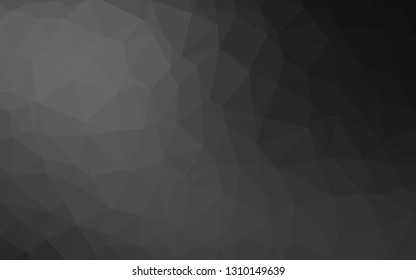 Dark Silver, Gray vector abstract polygonal texture. A sample with polygonal shapes. Elegant pattern for a brand book.