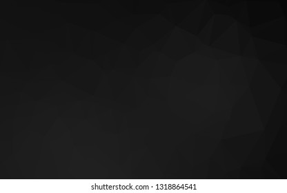 Dark Silver, Gray vector abstract mosaic background. Triangular geometric sample with gradient.  Brand new design for your business.