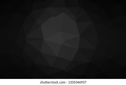 Dark Silver, Gray vector abstract polygonal layout. An elegant bright illustration with gradient. Polygonal design for your web site.