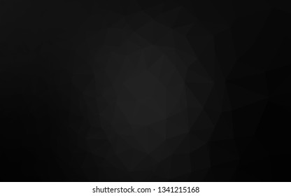 Dark Silver, Gray vector abstract mosaic background. Modern geometrical abstract illustration with gradient. Brand new style for your business design.