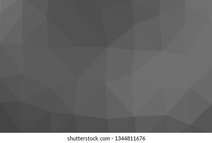 Dark Silver, Gray vector abstract polygonal texture. A sample with polygonal shapes. Completely new design for your business.