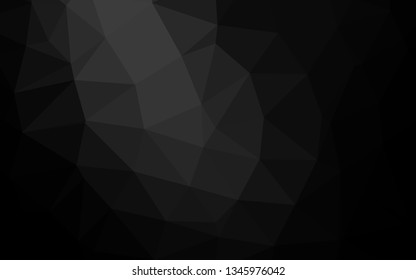 Dark Silver, Gray vector abstract mosaic pattern. Geometric illustration in Origami style with gradient. Template for a cell phone background.