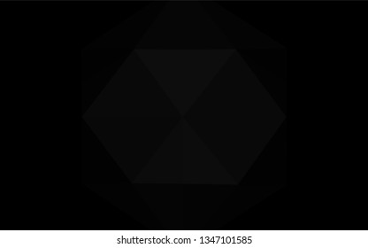 Dark Silver, Gray vector abstract mosaic pattern. Creative geometric illustration in Origami style with gradient. Brand new design for your business.