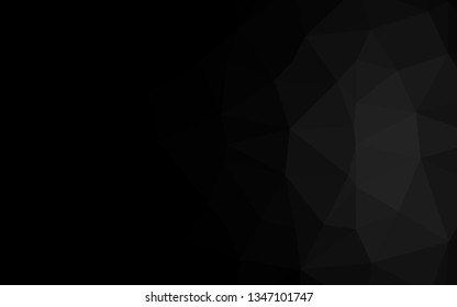Dark Silver, Gray vector abstract mosaic background. A completely new color illustration in a vague style. Polygonal design for your web site.