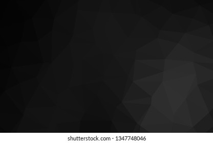 Dark Silver, Gray vector abstract polygonal layout. Glitter abstract illustration with an elegant design. New texture for your design.