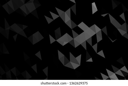 Dark Silver, Gray vector abstract polygonal cover. A vague abstract illustration with gradient. Template for a cell phone background.