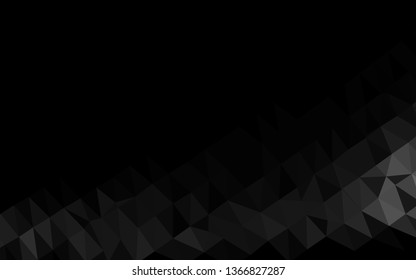 Dark Silver, Gray vector abstract polygonal layout. Creative illustration in halftone style with gradient. Polygonal design for your web site.