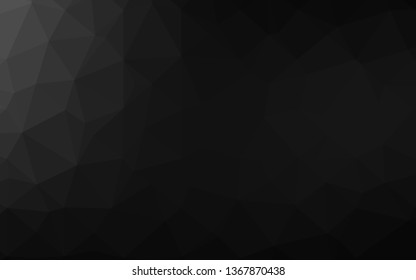 Dark Silver, Gray vector abstract polygonal cover. Modern geometrical abstract illustration with gradient. Brand new design for your business.