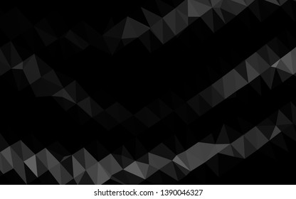 Dark Silver, Gray vector abstract polygonal layout. Colorful abstract illustration with gradient. Brand new style for your business design.