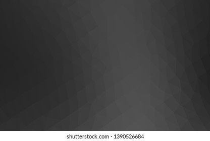 Dark Silver, Gray vector abstract mosaic backdrop. A sample with polygonal shapes. Textured pattern for background.
