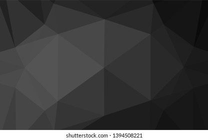 Dark Silver, Gray vector abstract mosaic background. Shining illustration, which consist of triangles. Triangular pattern for your business design.