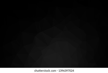 Dark Silver, Gray vector abstract polygonal texture. Shining illustration, which consist of triangles. Triangular pattern for your business design.