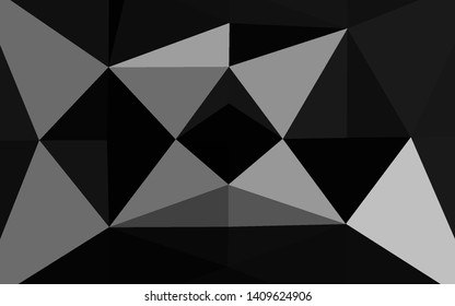 Dark Silver, Gray vector abstract polygonal texture. Modern geometrical abstract illustration with gradient. Template for a cell phone background.
