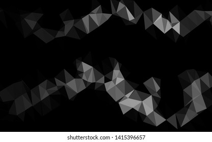 Dark Silver, Gray vector abstract mosaic pattern. Geometric illustration in Origami style with gradient. New texture for your design.
