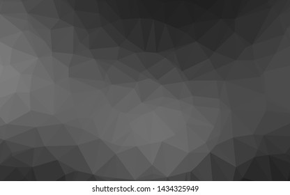 Dark Silver, Gray vector abstract polygonal texture. A vague abstract illustration with gradient. Template for your brand book.